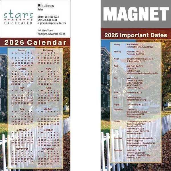Full color calendar magnets.... from ASI 46719 Corner Lot Marketing Inc / CLMPromotions