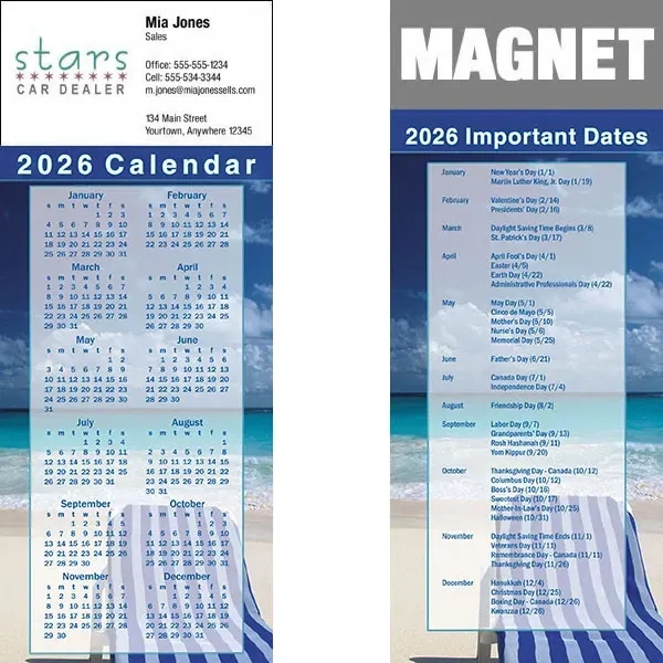 Full color calendar magnets.... from ASI 46719 Corner Lot Marketing Inc / CLMPromotions