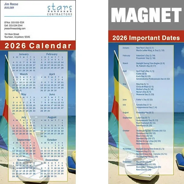 Full color calendar magnets.... from ASI 46719 Corner Lot Marketing Inc / CLMPromotions