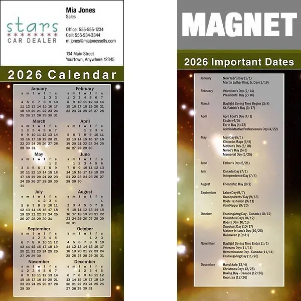 Full color calendar magnets.... from ASI 46719 Corner Lot Marketing Inc / CLMPromotions
