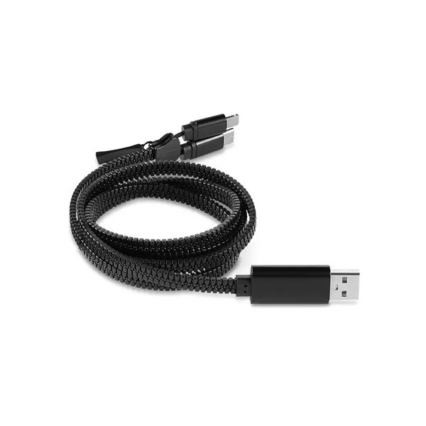 0.625" x 41.75" x 0.25" ABS zipper-style charging cable with USB,... from ASI 79530 Prime Line