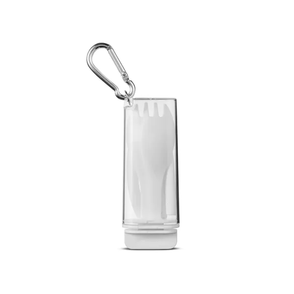 0.75" x 1.25" x 3.75" foldable silicone drinking straw and spork... from ASI 79530 Prime Line