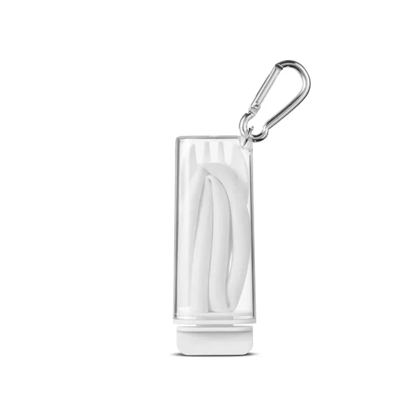 0.75" x 1.25" x 3.75" foldable silicone drinking straw and spork... from ASI 79530 Prime Line