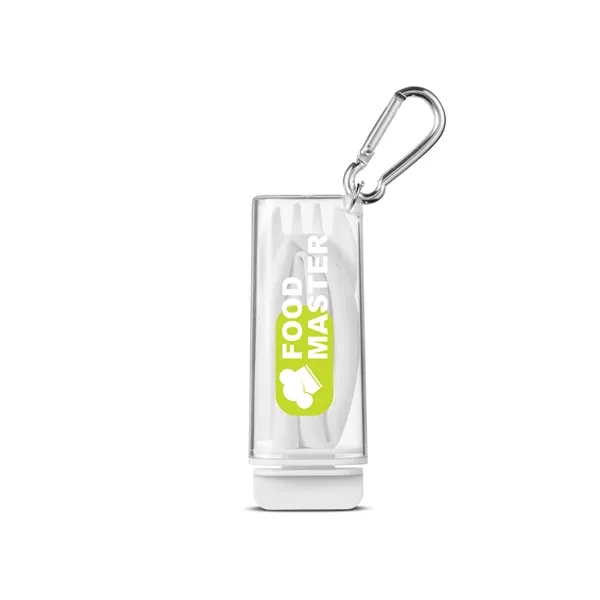 0.75" x 1.25" x 3.75" foldable silicone drinking straw and spork... from ASI 79530 Prime Line