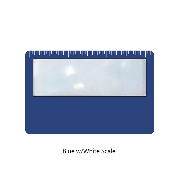 Plastic credit card magnifier with 3" ruler... from ASI 41511 Brainchild USA Inc / BrainChild Gift Club