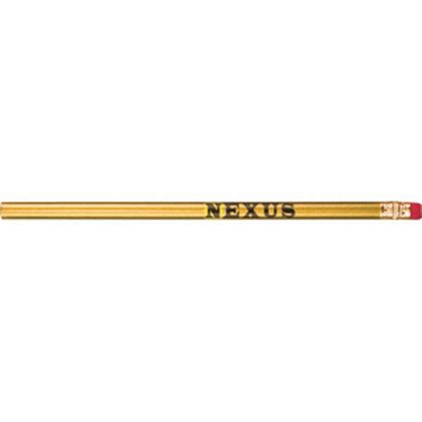 Wooden pencils with No. 2 graphite lead, gold tone ferrule and... from ASI 57653 Gold Bond
