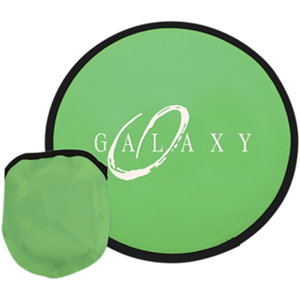 10 1/4" round polyester foldable flying disc with storage pouch.... from ASI 57653 Gold Bond