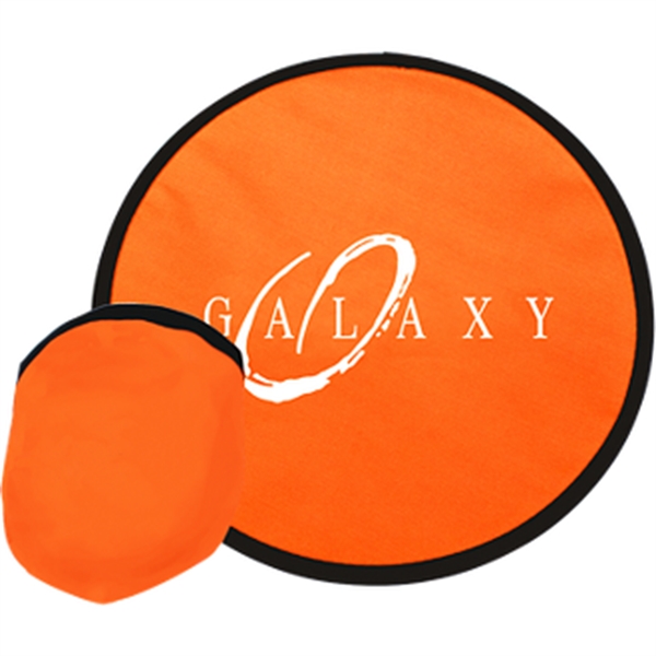 10 1/4" round polyester foldable flying disc with storage pouch.... from ASI 57653 Gold Bond