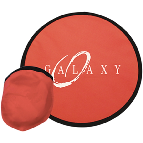 10 1/4" round polyester foldable flying disc with storage pouch.... from ASI 57653 Gold Bond