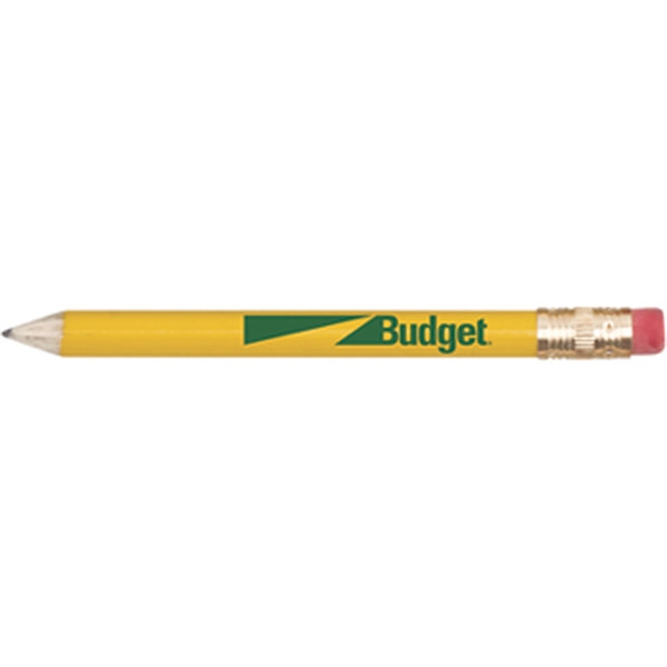 3.75" round wooden pre-sharpened golf pencils with gold tone ferrule and... from ASI 57653 Gold Bond