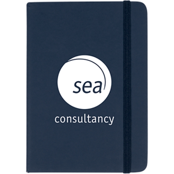 80-page journal with lined sheets, a matching elastic band and bookmark... from ASI 57653 Gold Bond