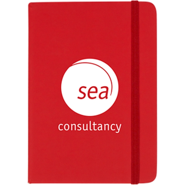 80-page journal with lined sheets, a matching elastic band and bookmark... from ASI 57653 Gold Bond