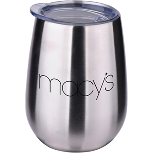 10-ounce wine tumbler with double-wall construction and lid.... from ASI 57653 Gold Bond