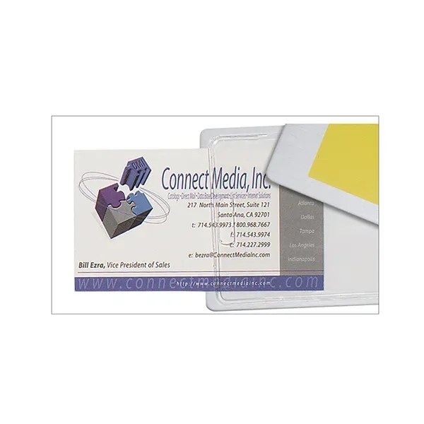 4 1/4" x 2 1/2" brushed aluminum slip-in pocket luggage tag... from ASI 62660 Innovation Line