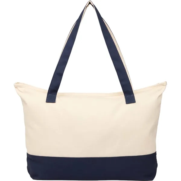 Color Accent Zippered Cotton Tote... from ASI 66887 PCNA / Bullet