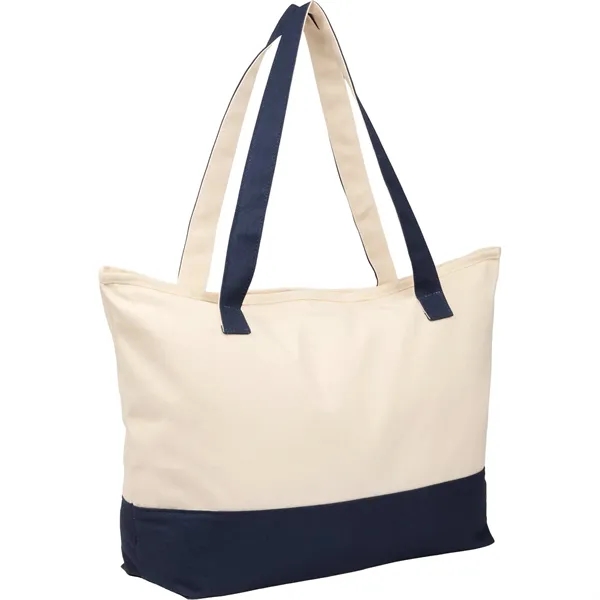 Color Accent Zippered Cotton Tote... from ASI 66887 PCNA / Bullet