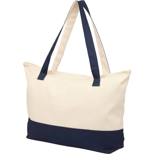 Color Accent Zippered Cotton Tote... from ASI 66887 PCNA / Bullet