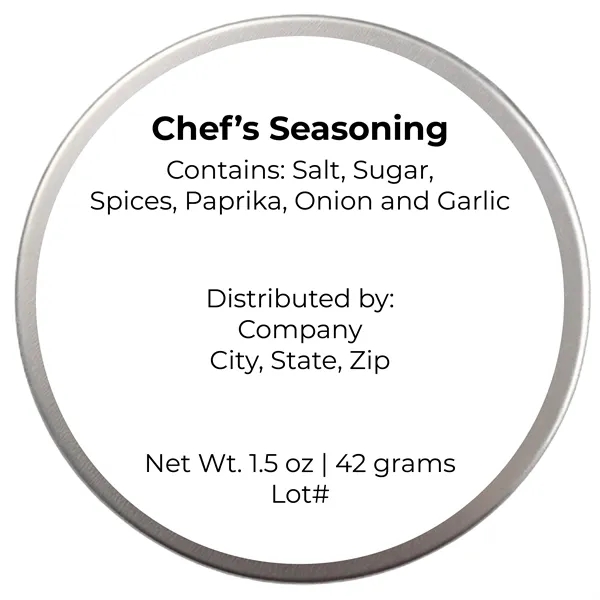 Two ounce gift tin filled with all-purpose polybagged cooking spice mixture... from ASI 74601 Calico