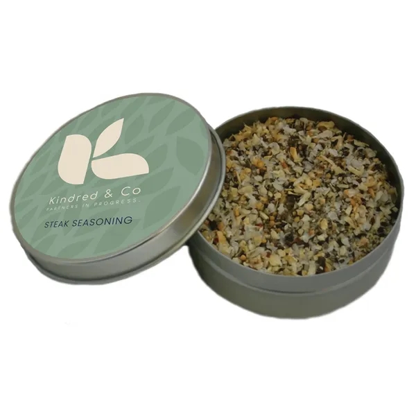 Two ounce gift tin filled with polybagged steak seasoning with full-color... from ASI 74601 Calico