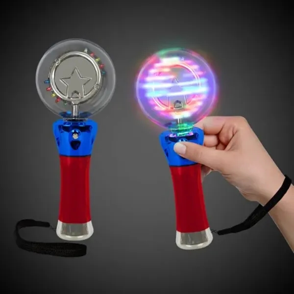 7.5" LED spinner wand with 10 LED lights and wrist lanyard.... from ASI 42016 Brighter Promotions Inc