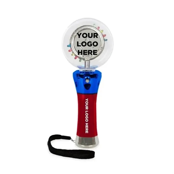 7.5" LED spinner wand with 10 LED lights and wrist lanyard.... from ASI 42016 Brighter Promotions Inc