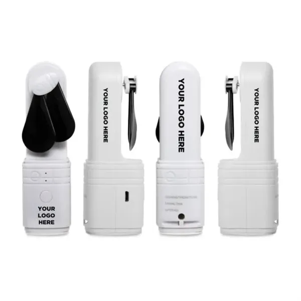 Portable and rechargeable hand fan.... from ASI 42016 Brighter Promotions Inc