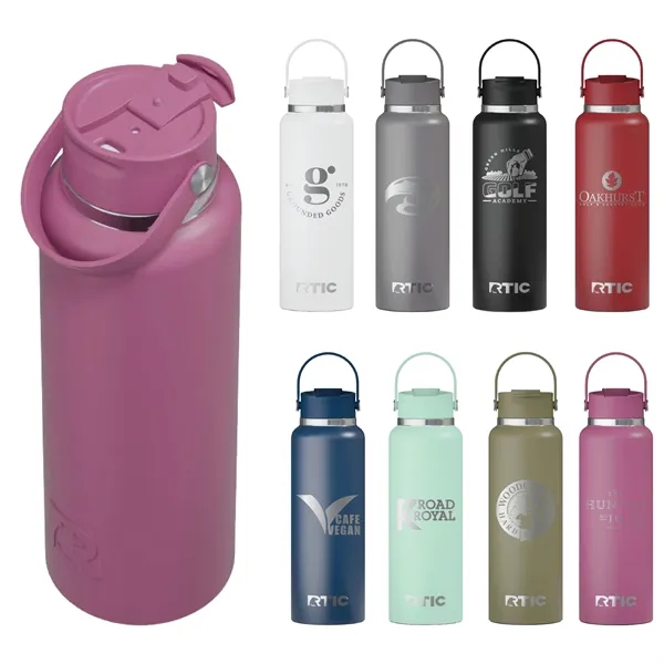 RTIC 40 ounce ceramic lined insulated stainless steel sports bottle with... from ASI 74601 Calico