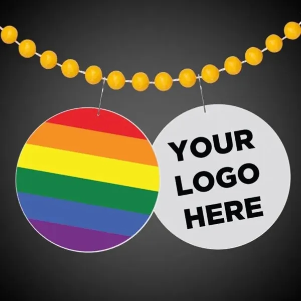 2 1/2" plastic medallion with colorful rainbow design.... from ASI 42016 Brighter Promotions Inc
