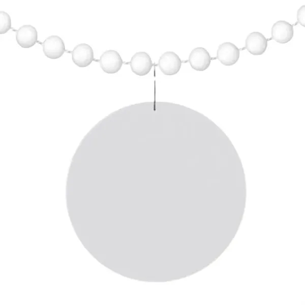 White 2.5" round medallion badge made of plastic.... from ASI 42016 Brighter Promotions Inc / Chemical Light™