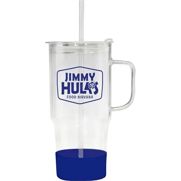 40 oz. borosilicate glass Cafe America Mug with non-slip silicone base,... from ASI 71920 Moderne Glass Company Inc / Glass America®