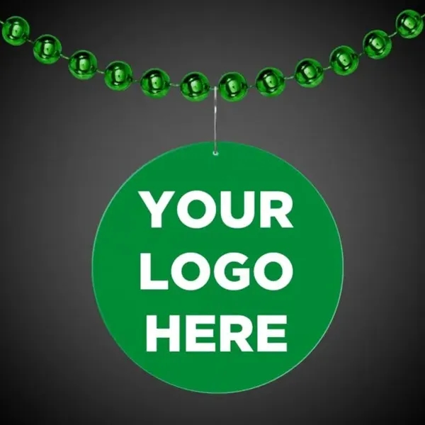 Green  2.5" round medallion badge made of plastic.... from ASI 42016 Brighter Promotions Inc / Chemical Light™