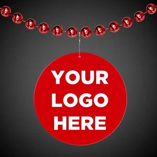 Red 2.5" round medallion badge made of plastic.... from ASI 42016 Brighter Promotions Inc / Chemical Light™