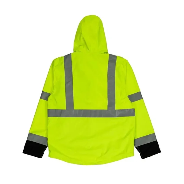 Berne Apparel Tall Hi-Vis Class 3 Hooded Soft Shell Jacket... from ASI 84358 S&S Activewear