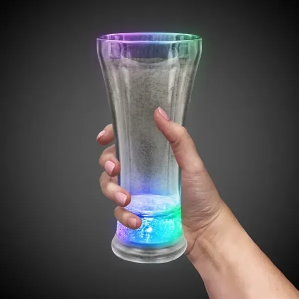 14 oz. clear plastic pilsner glass with built-in multi-colored, color changing... from ASI 42016 Brighter Promotions Inc / Chemical Light™
