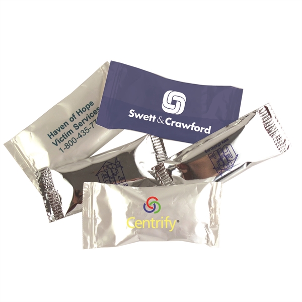 Digitally wrapped third ounce mini wrapper bars.... from ASI 44900 NC Custom (CI/Lanco) / Chocolate Inn