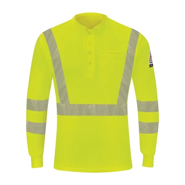 Bulwark Hi-Visibility Lightweight Long Sleeve Henley... from ASI 84358 S&S Activewear