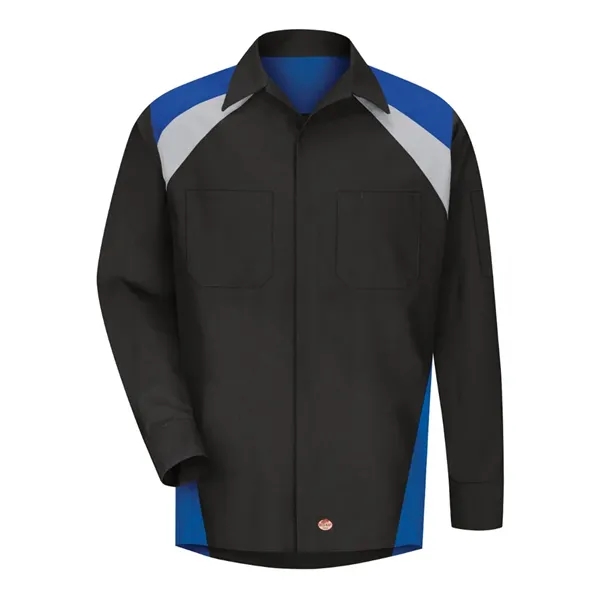 Red Kap Long Sleeve Tri-Color Shop Shirt - Long Sizes... from ASI 84358 S&S Activewear