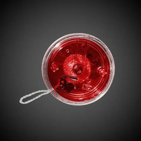 2 3/8" red and clear yo-yo with red LED lights.... from ASI 42016 Brighter Promotions Inc / Chemical Light™