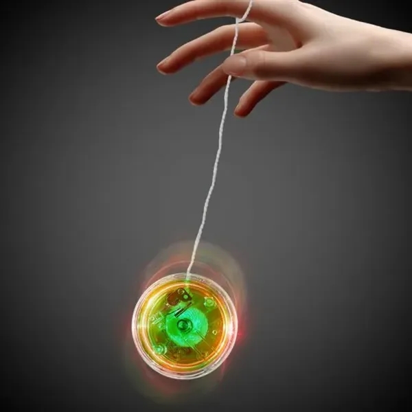 2 3/8" red and clear yo-yo with red LED lights.... from ASI 42016 Brighter Promotions Inc / Chemical Light™
