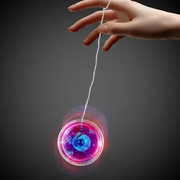 2 3/8" red and clear yo-yo with red LED lights.... from ASI 42016 Brighter Promotions Inc / Chemical Light™