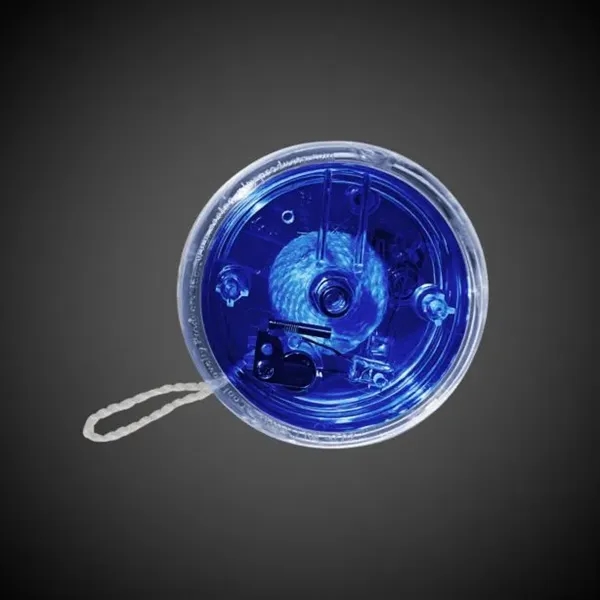 2 3/8" red and clear yo-yo with red LED lights.... from ASI 42016 Brighter Promotions Inc / Chemical Light™