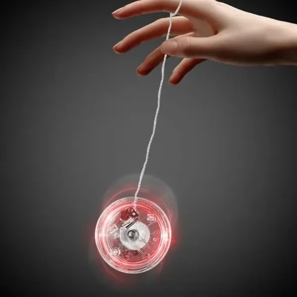 2 3/8" red and clear yo-yo with red LED lights.... from ASI 42016 Brighter Promotions Inc / Chemical Light™