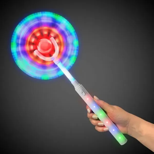 14" plastic windmill wand with multicolored LED lights.... from ASI 42016 Brighter Promotions Inc