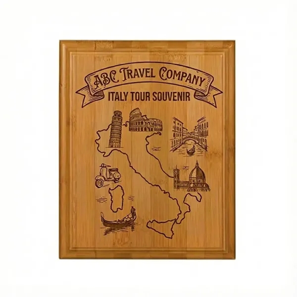 Small eco bamboo plaque with clean engraving and easy mounting for... from ASI 72657 Active Life Promo / Active Life Promo