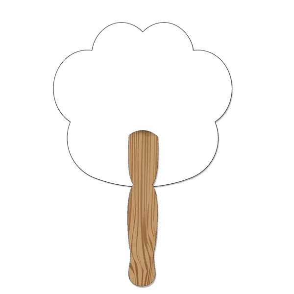 11.80"H x 8.50"W paw shaped hand held 120 # paper fan... from ASI 54040 Fey Promo