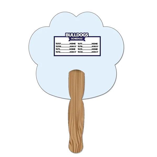 11.80"H x 8.50"W paw shaped hand held 120 # paper fan... from ASI 54040 Fey Promo