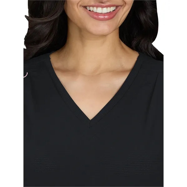 koi - Solis - Women's Ribbed V-Neck 4-Pocket Sari Scrub Top... from ASI 86018 Scrub Authority / Uniform Stores