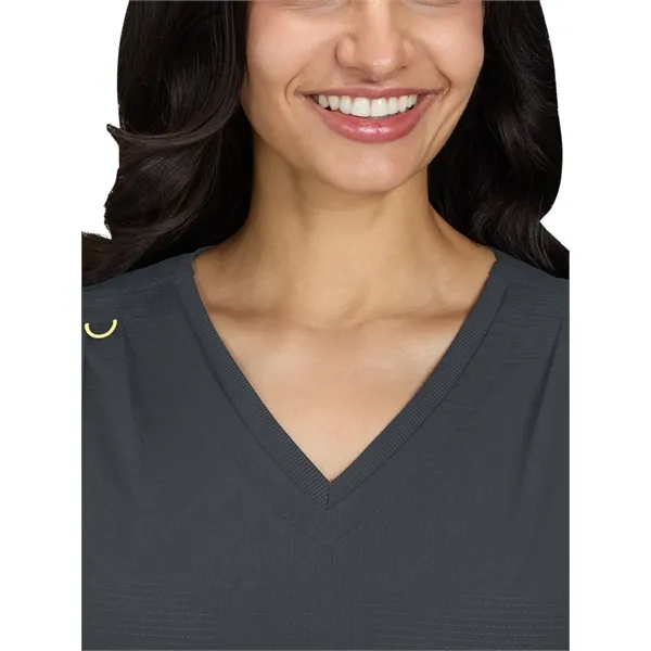 koi - Solis - Women's Ribbed V-Neck 4-Pocket Sari Scrub Top... from ASI 86018 Scrub Authority / Uniform Stores