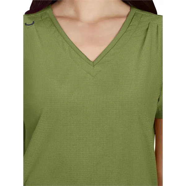 koi - Solis - Women's Ribbed V-Neck 4-Pocket Sari Scrub Top... from ASI 86018 Scrub Authority / Uniform Stores