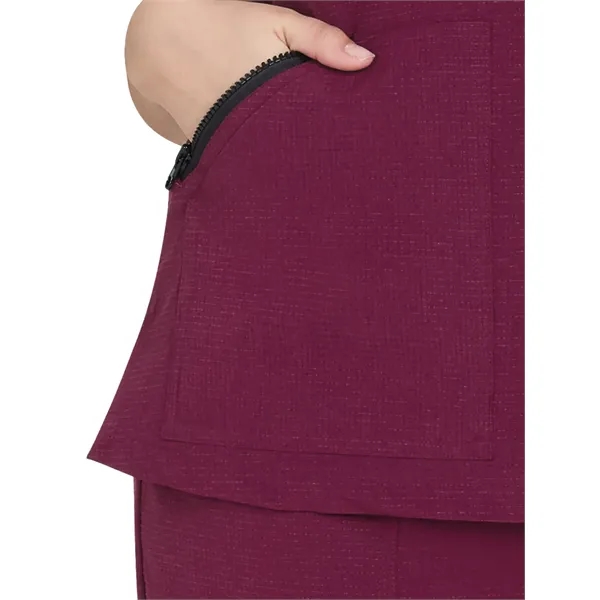 koi - Solis - Women's Ribbed V-Neck 4-Pocket Sari Scrub Top... from ASI 86018 Scrub Authority / Uniform Stores